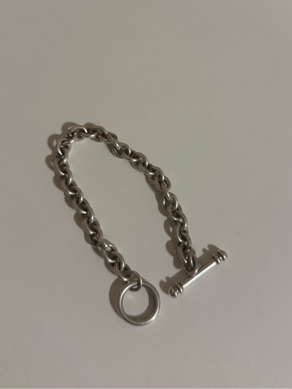925 Sterling silver chain bracelet with toggle